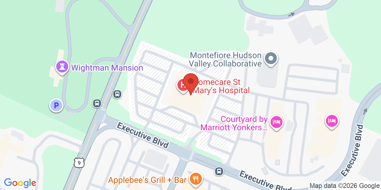Map showing the location of 1 Executive Blvd, Yonkers, NY 10701