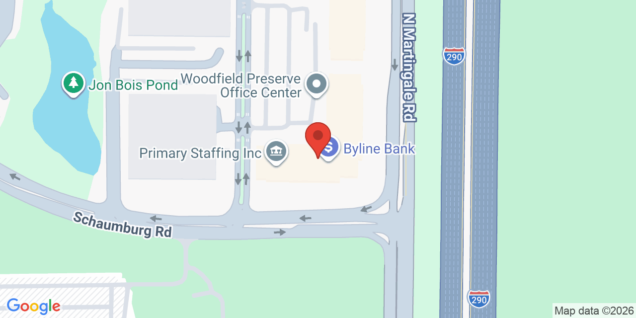 Map showing the location of 10 N Martingale Rd, Schaumburg, IL 60173