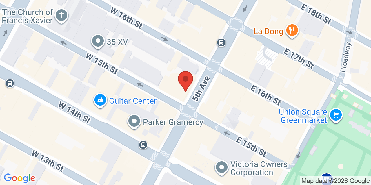 Map showing the location of 100 5th Ave, New York, NY 10011