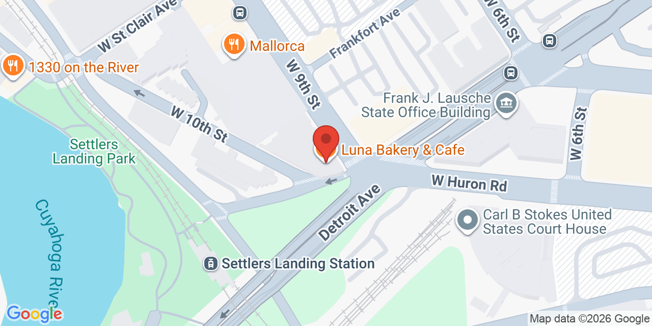 Map showing the location of 100 Public Square, Cleveland, OH 44113