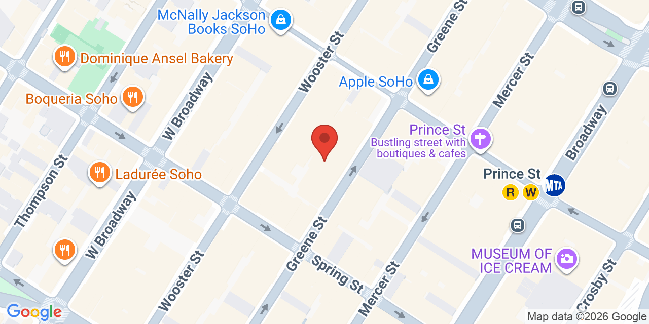 Map showing the location of 101 Greene St, New York, NY 10012