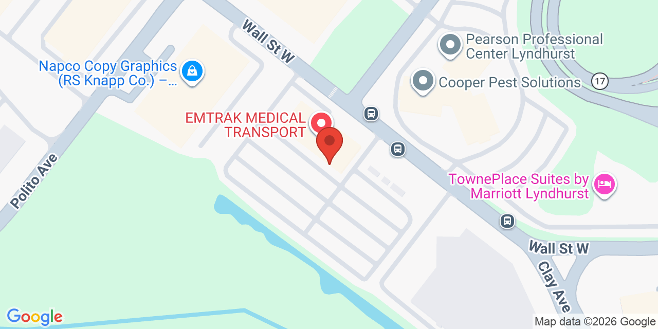 Map showing the location of 1050 Wall St W Ste 630, Lyndhurst, NJ 07071