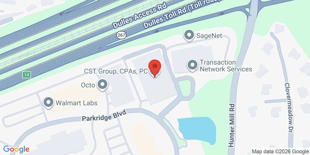 Map showing the location of 10740 Parkridge Blvd, Reston, VA 20191