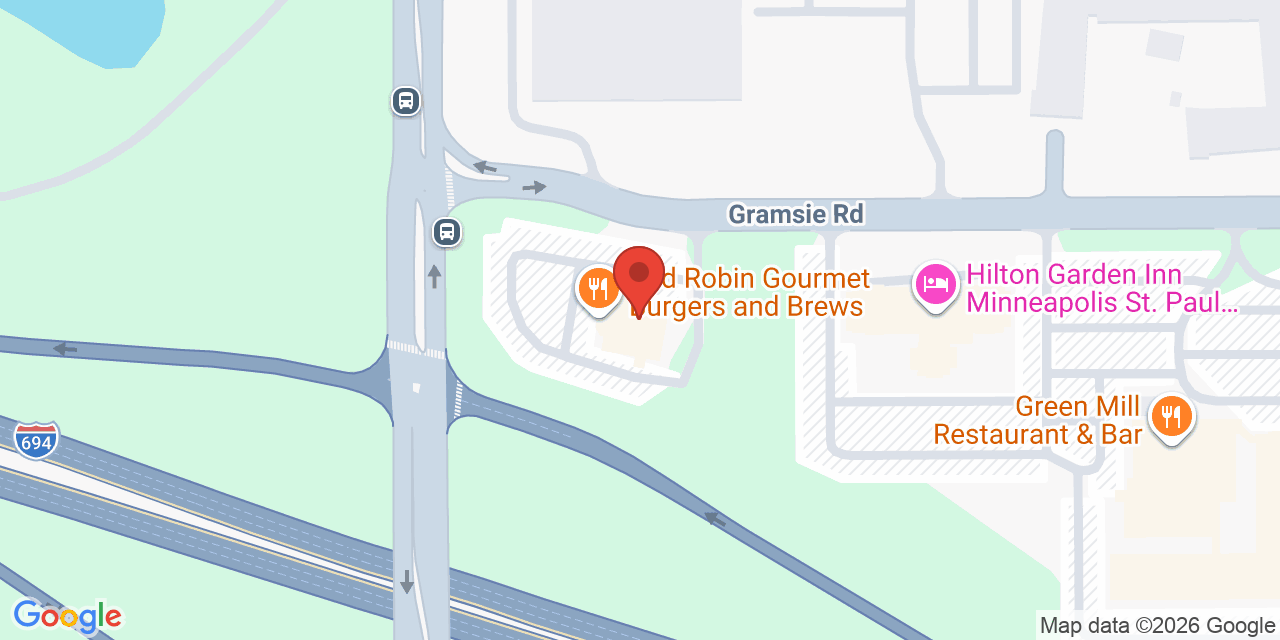 Map showing the location of 1090 Gramsie Rd, Shoreview, MN 55126