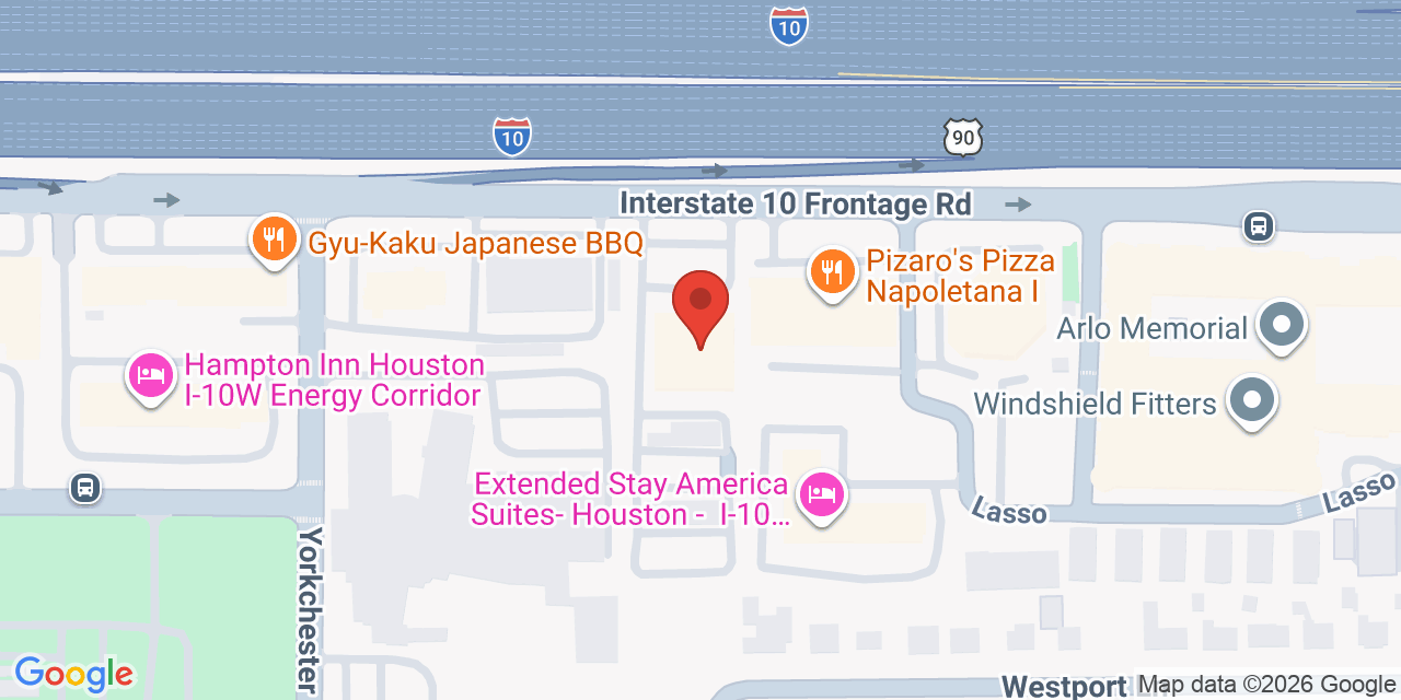 Map showing the location of 11211 Katy Fwy, Houston, TX 77079