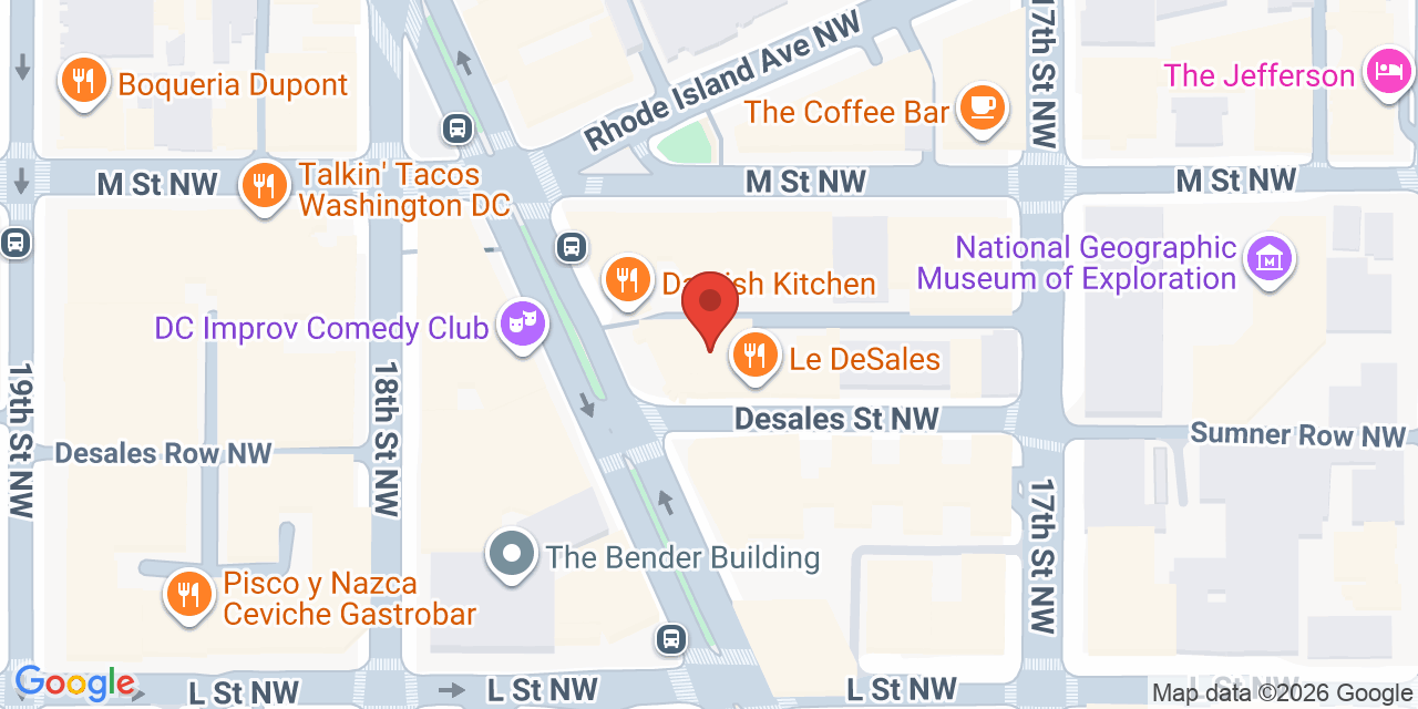 Map showing the location of 1133 Connecticut Avenue Northwest, Washington, DC 20036