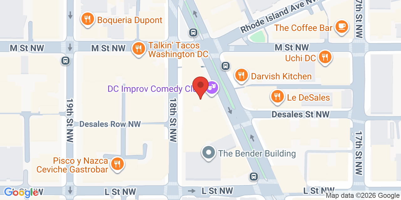Map showing the location of 1140 Connecticut Avenue Northwest, Washington, DC 20036