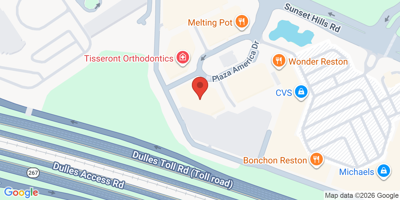 Map showing the location of 11710 Plaza America Dr suite 2000, Reston, VA 20190