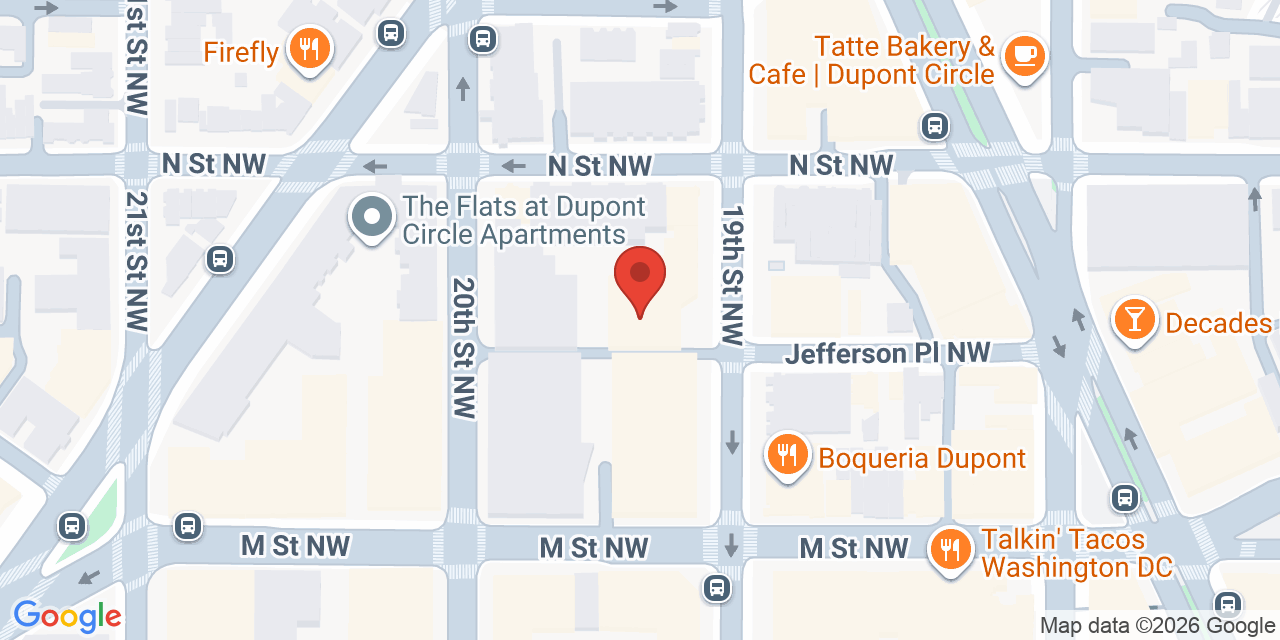 Map showing the location of 1220 19th St NW, Washington, DC 20036