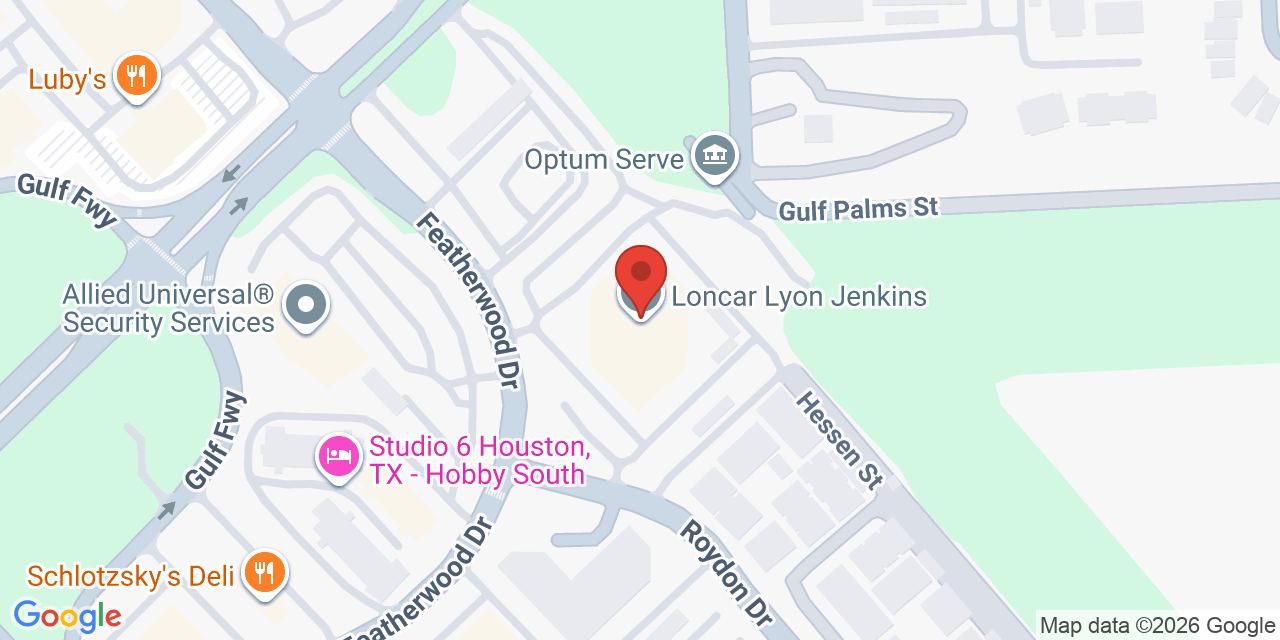 Map showing the location of 12621 Featherwood Dr, Houston, TX 77034