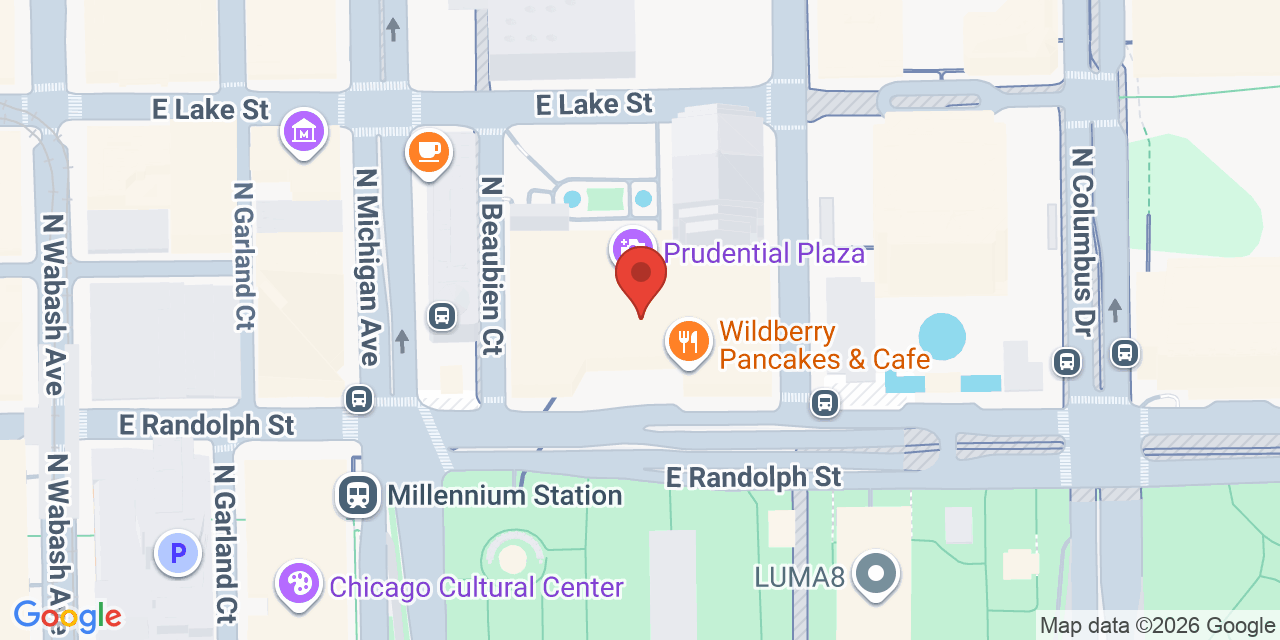 Map showing the location of 130 E Randolph St, Chicago, IL 60601