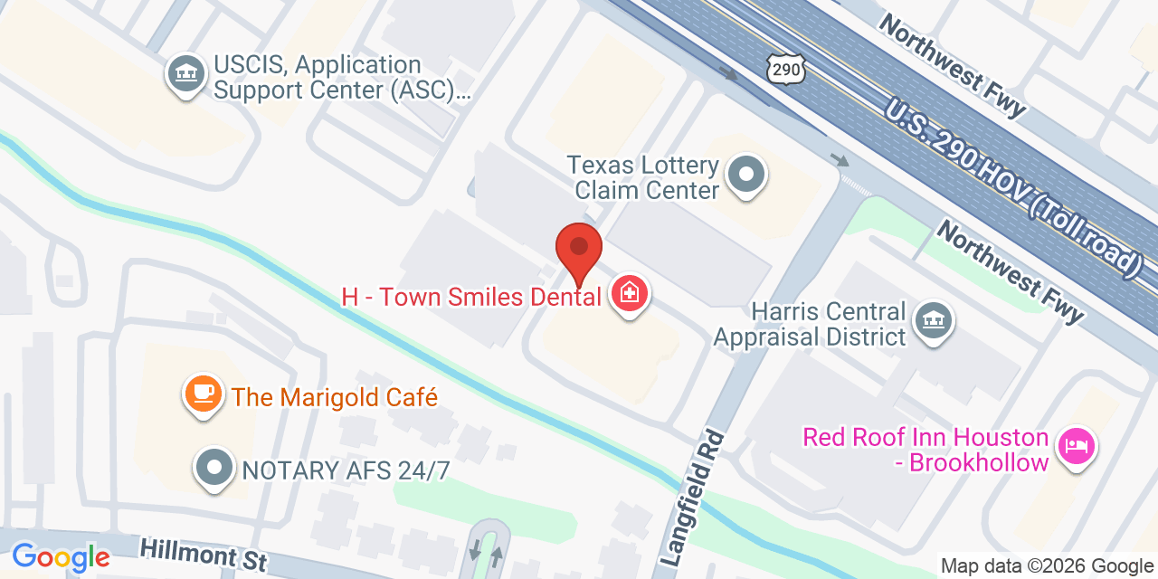 Map showing the location of 13105 Northwest Fwy, Houston, TX 77040