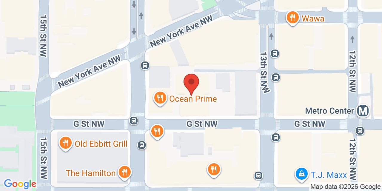 Map showing the location of 1325 G St NW Ste. 500, Washington, DC 20005