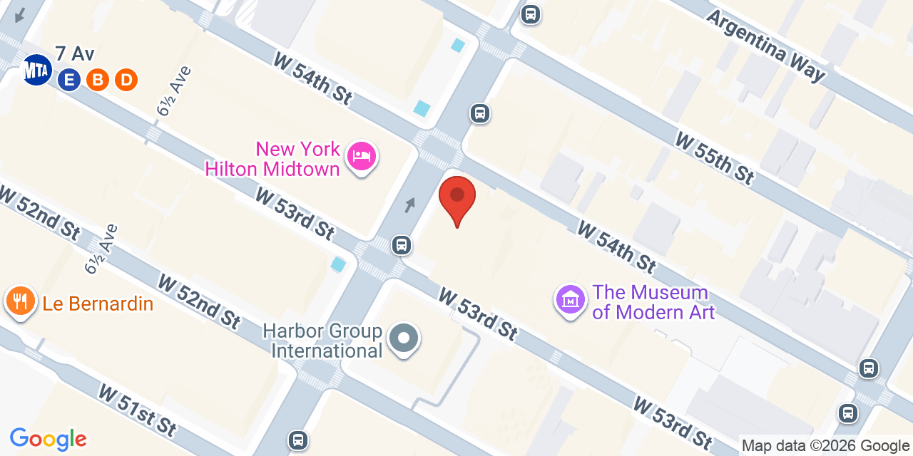 Map showing the location of 1330 6th Ave, New York, NY 10019