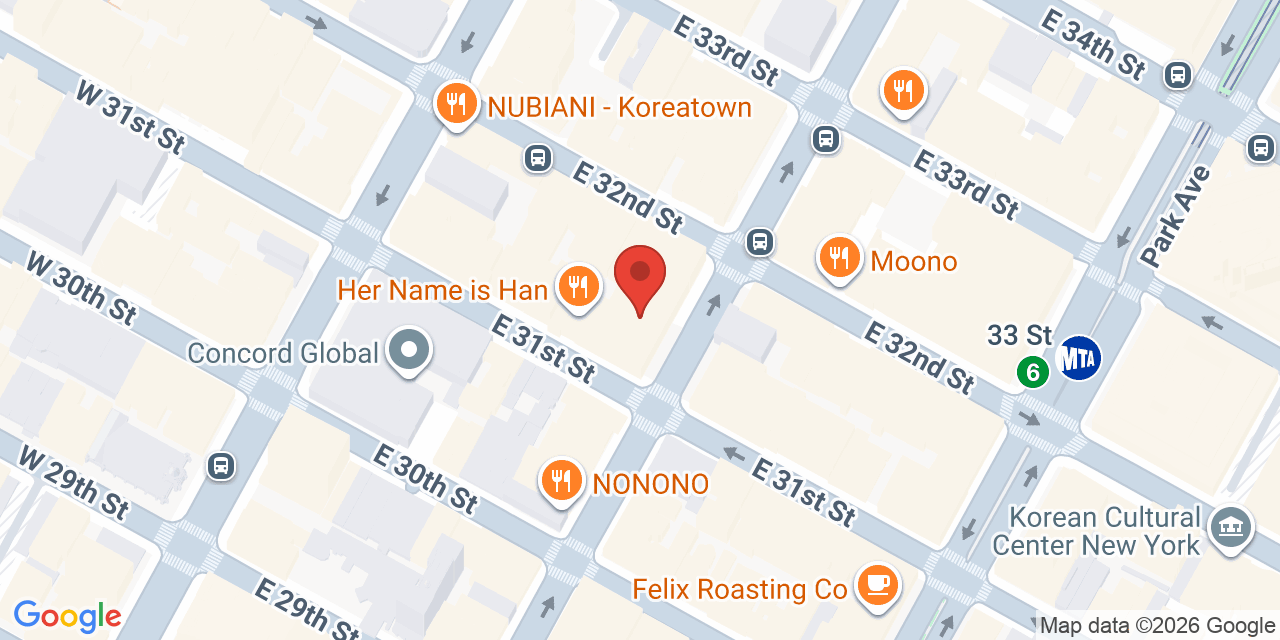 Map showing the location of 136 Madison Ave, New York, NY 10016
