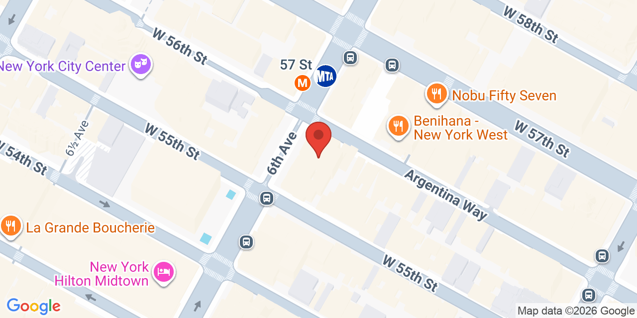Map showing the location of 1370 6th Ave, New York, NY 10019