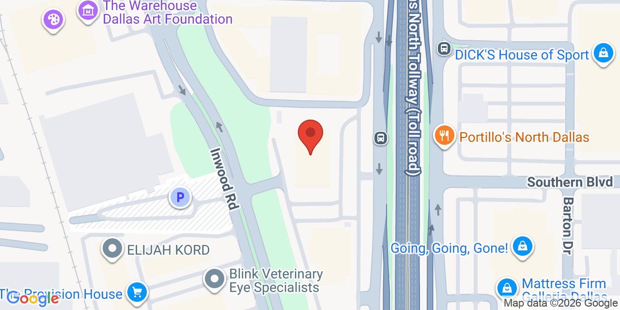Map showing the location of 14001 Dallas Pkwy, Dallas, TX 75240