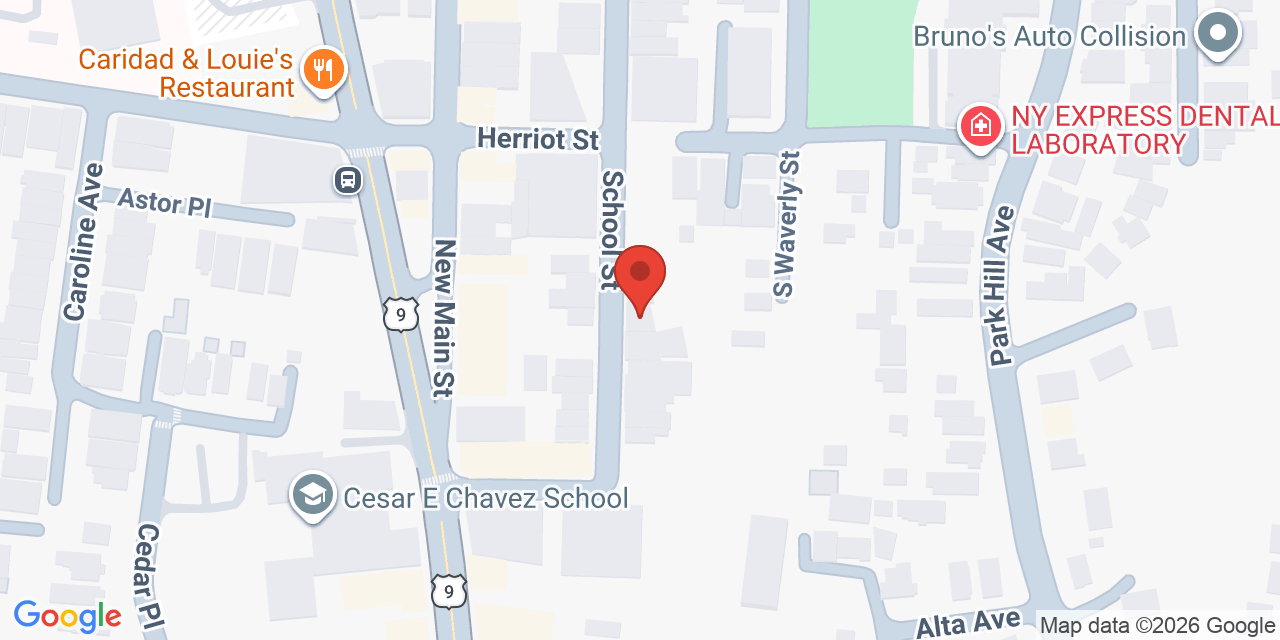 Map showing the location of 150 School St, Yonkers, NY