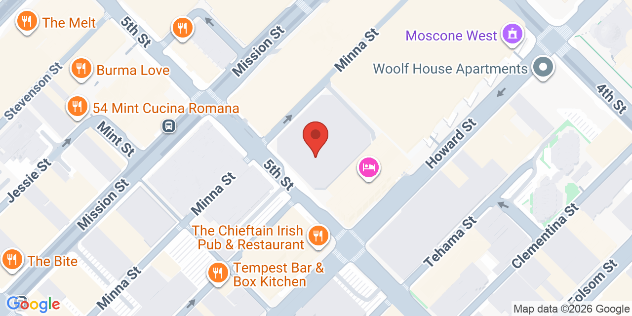 Map showing the location of 155 Mission Street, San Francisco, CA