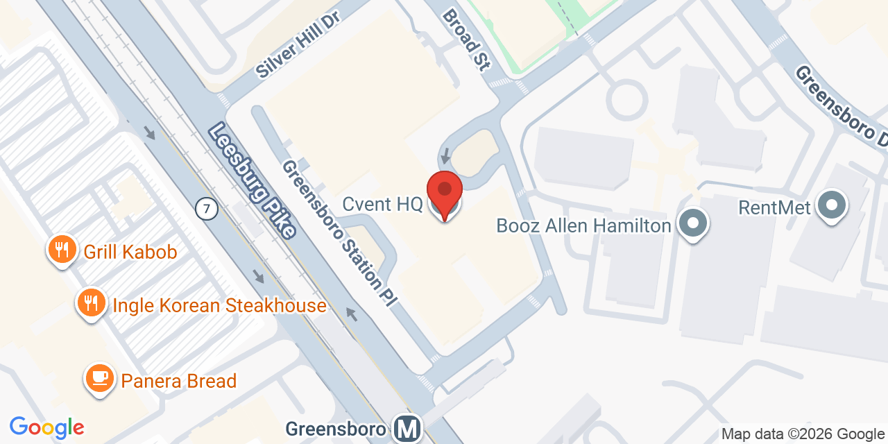 Map showing the location of 1765 Greensboro Station Pl Suite 900, McLean, VA 22102