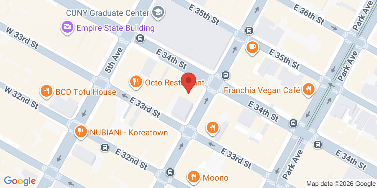 Map showing the location of 180 Madison Ave, New York, NY 10016
