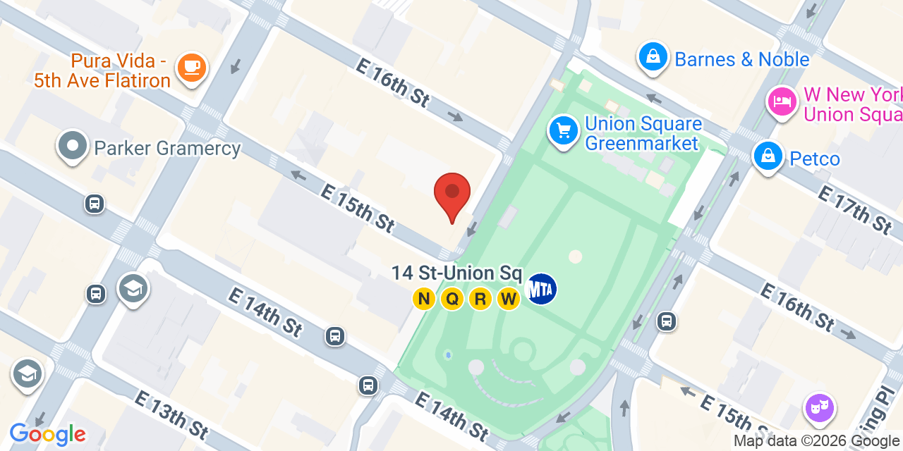 Map showing the location of 19 Union Square W, New York, NY 10003