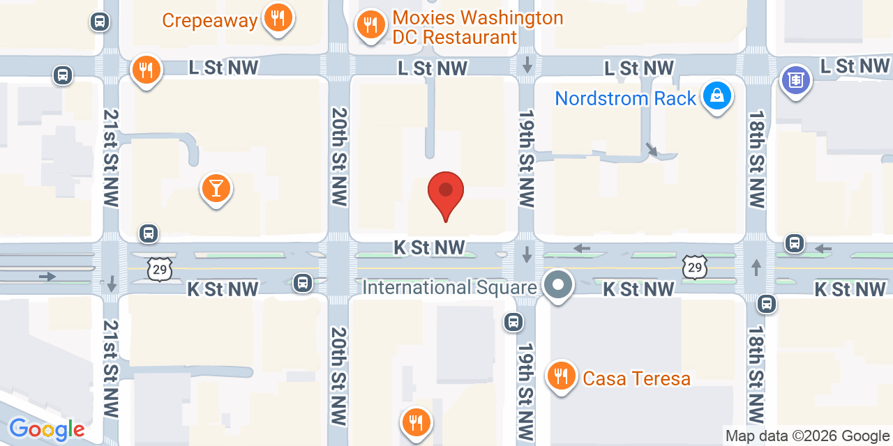 Map showing the location of 1909 K St NW, Washington, DC 20006