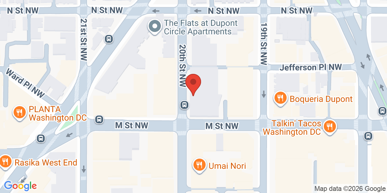 Map showing the location of 1919 M St NW, Washington, DC 20036