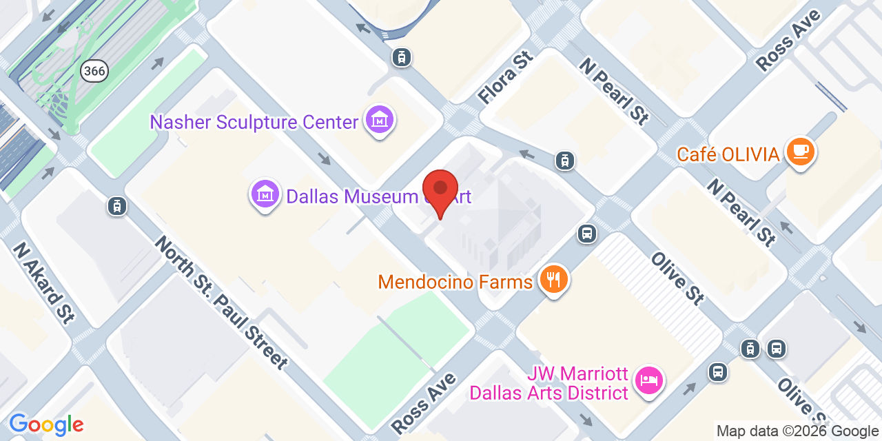 Map showing the location of 2001 Ross Avenue, Dallas, TX 75201