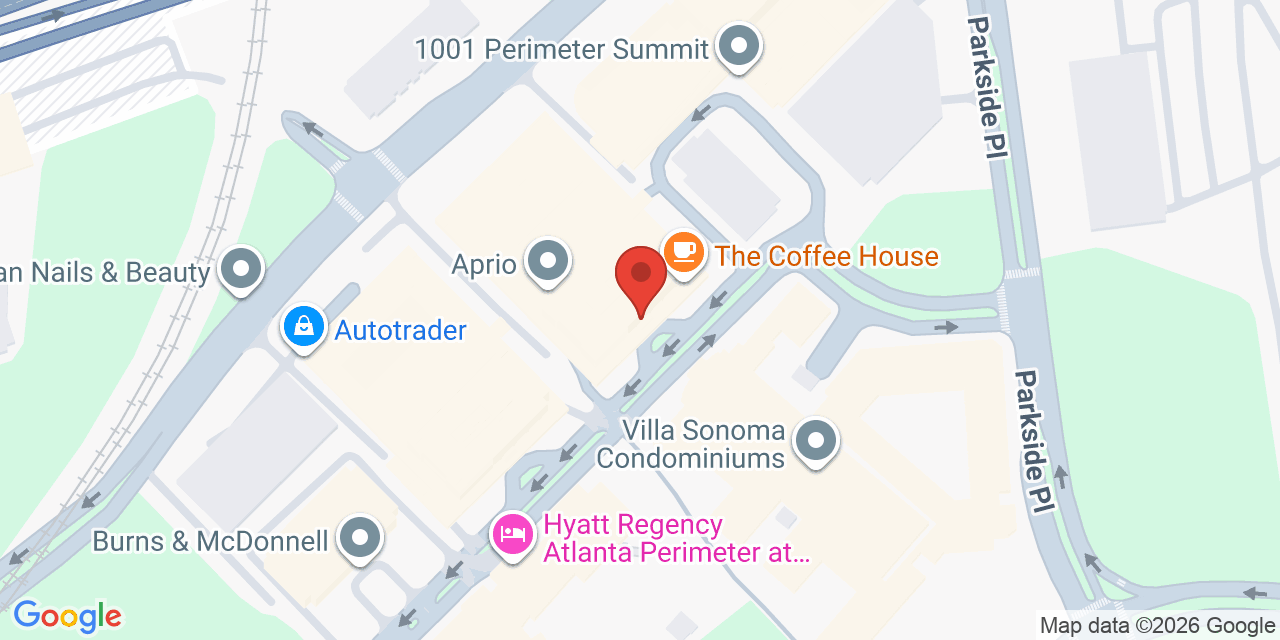 Map showing the location of 2002 Summit Blvd NE, Atlanta, GA 30319