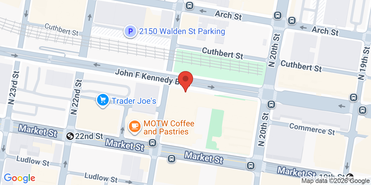 Map showing the location of 2005 Market St, Philadelphia, PA 19103