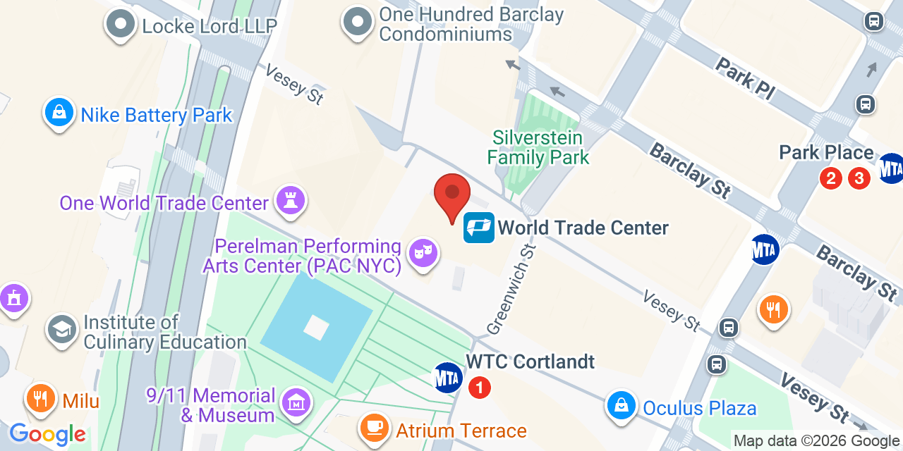 Map showing the location of 22 Cortlandt St, New York, NY 10007