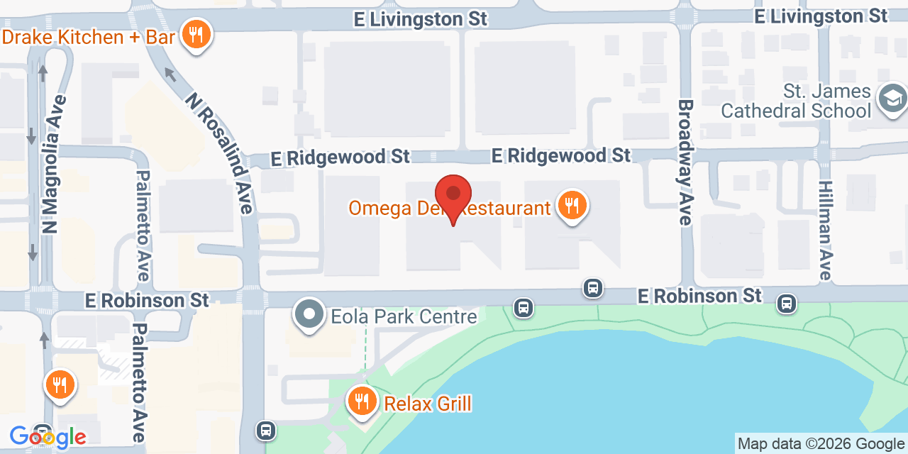 Map showing the location of 225 E Robinson St, Orlando