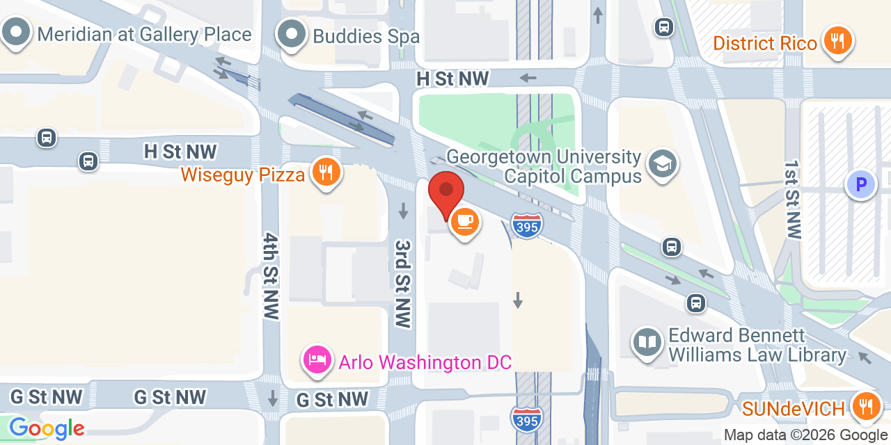 Map showing the location of 250 Massachusetts Ave NW, Washington, DC 20001