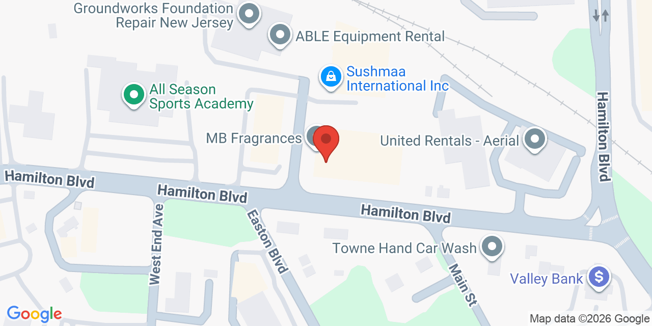 Map showing the location of 2500 Hamilton Blvd, South Plainfield, NJ 07080