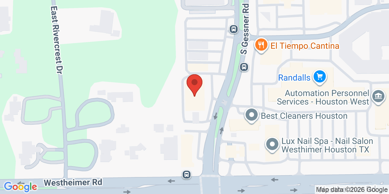Map showing the location of 2600 S Gessner Rd, Houston, TX 77063