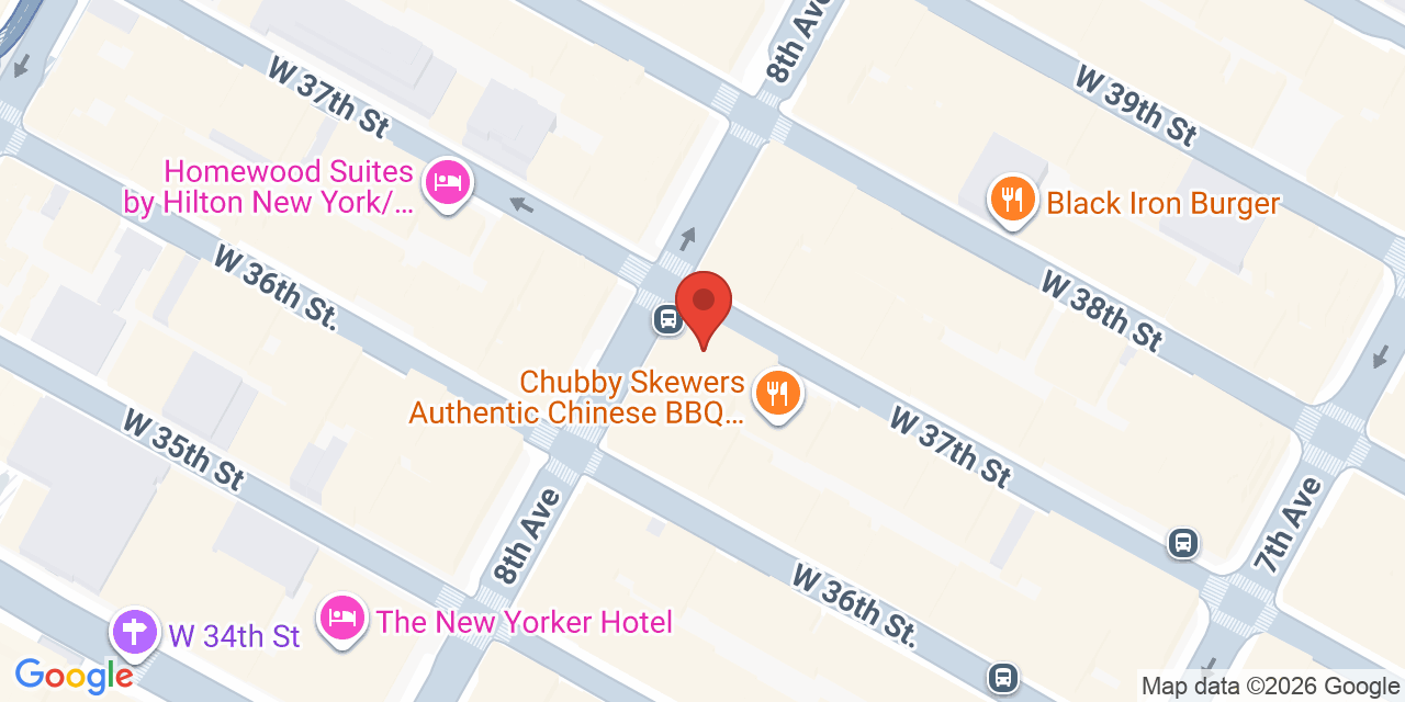 Map showing the location of 266 W 37th St, New York, NY 10018