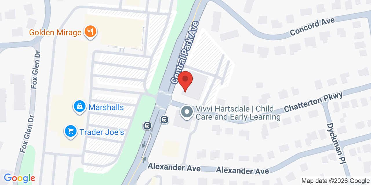 Map showing the location of 280 N Central Ave, Hartsdale, NY 10530