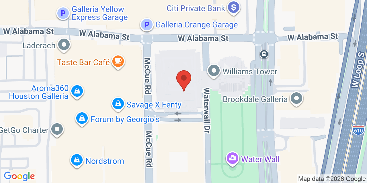 Map showing the location of 2800 Post Oak Blvd STE 4100, Houston, TX 77056