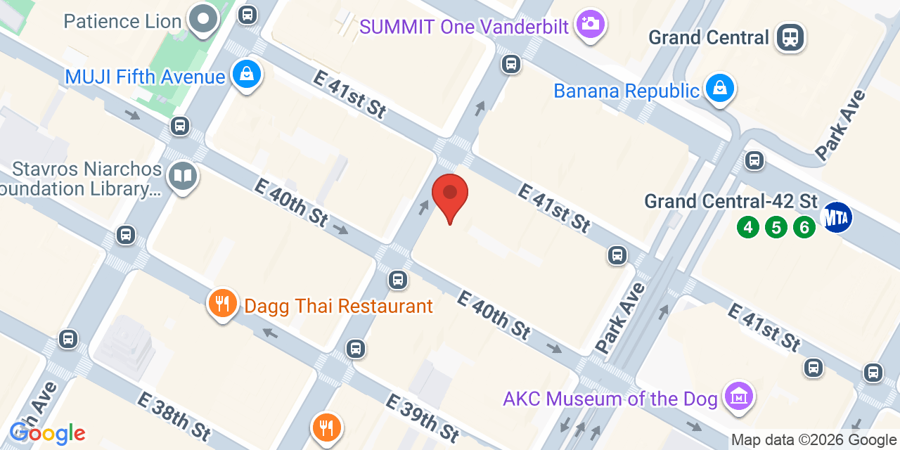 Map showing the location of 285 Madison Ave, New York, NY 10017