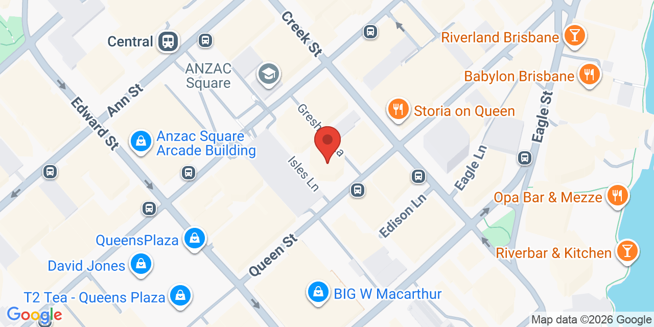 Map showing the location of 300 Queen St, Brisbane City QLD, Australia