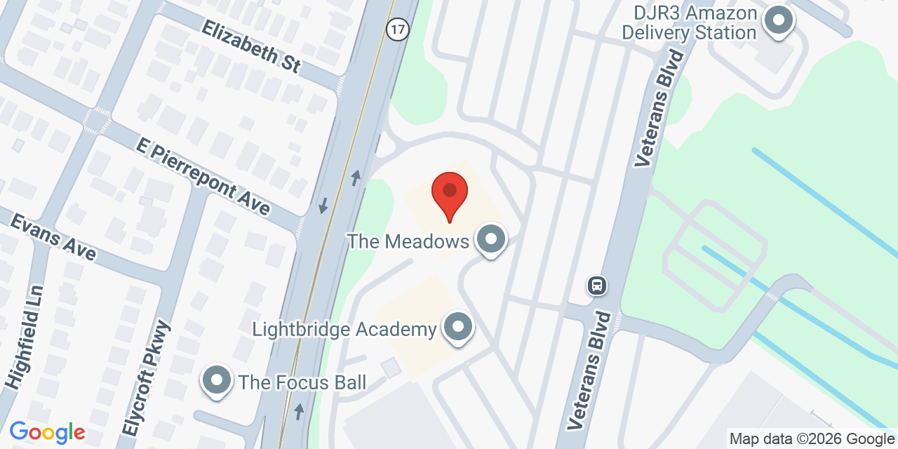 Map showing the location of 301 NJ-17, Rutherford, NJ 07070