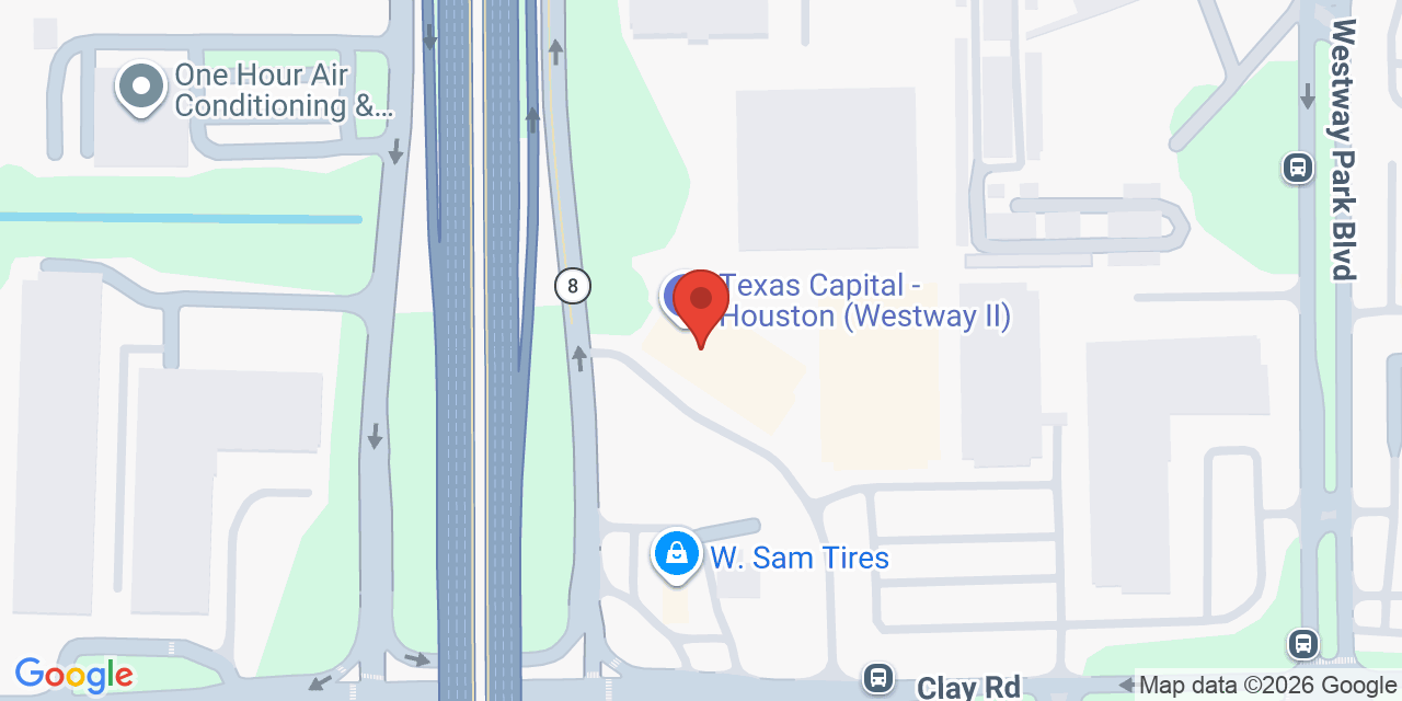 Map showing the location of 3100 S Gessner Rd, Houston, TX 77042