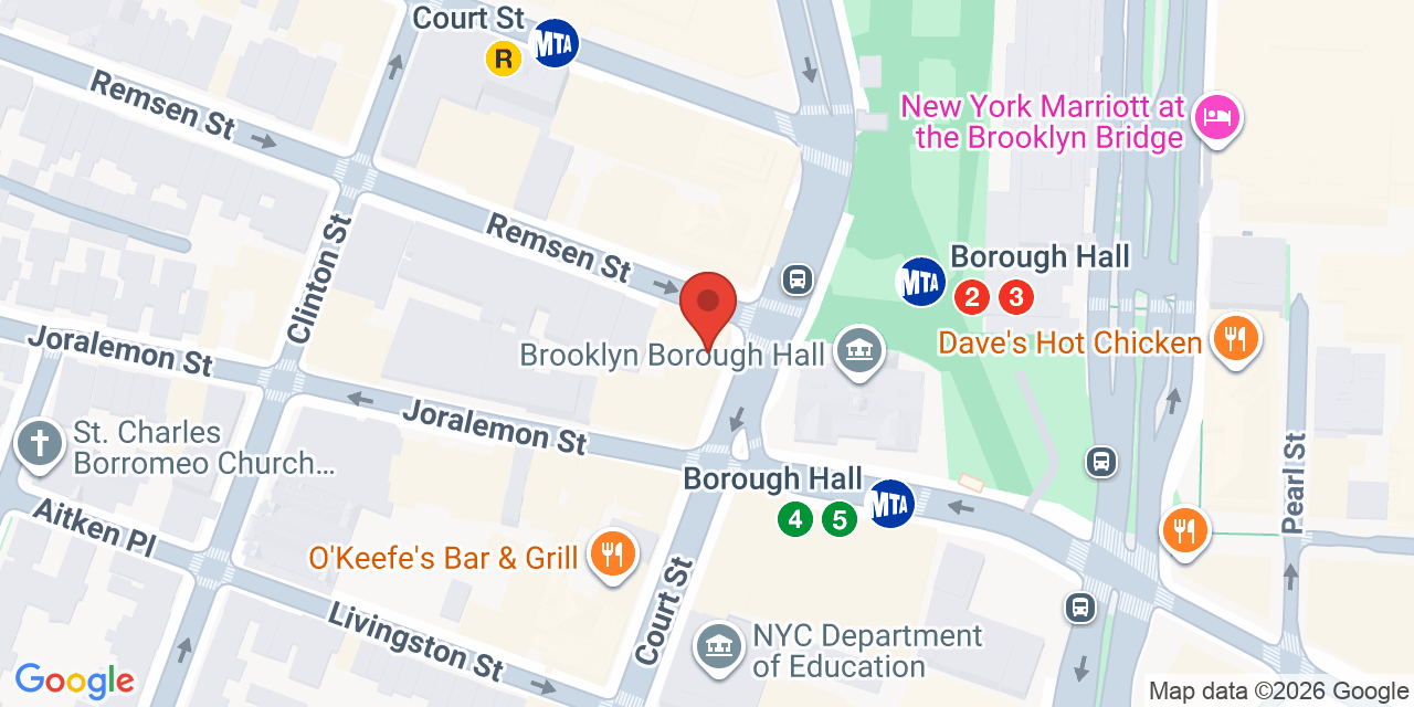 Map showing the location of 32 Court St, Brooklyn, NY 11201