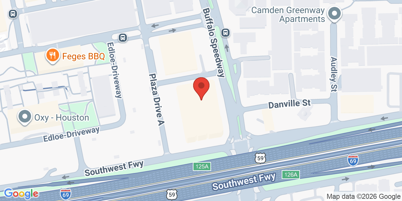 Map showing the location of 3200 Southwest Fwy suite 1900, Houston, TX 77027