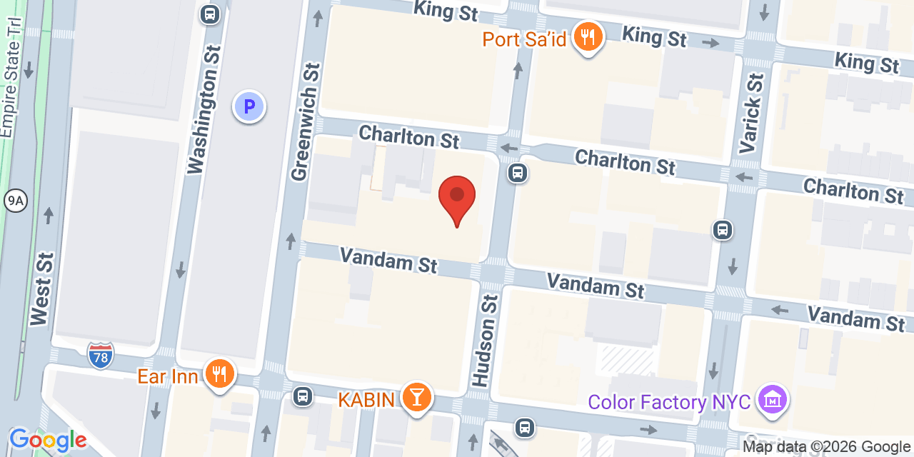 Map showing the location of 325 Hudson St, New York, NY 10013
