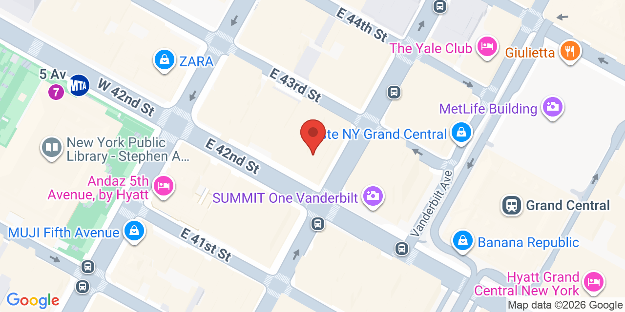 Map showing the location of 330 Madison Ave, New York, NY 10017