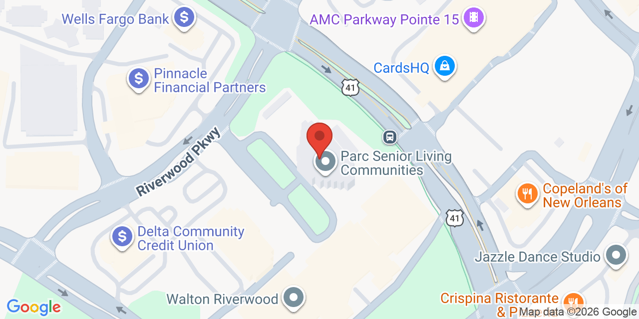 Map showing the location of 3350 Riverwood Pkwy #1900, Atlanta, GA 30339
