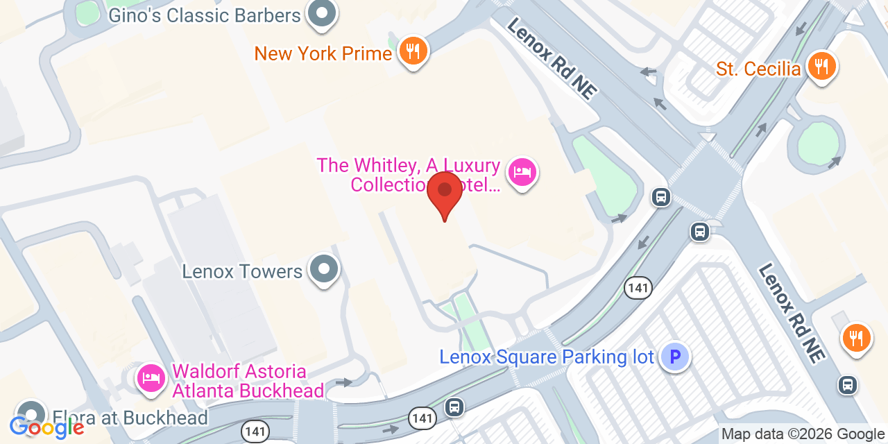 Map showing the location of 3414 Peachtree St NE, Atlanta, GA 30326