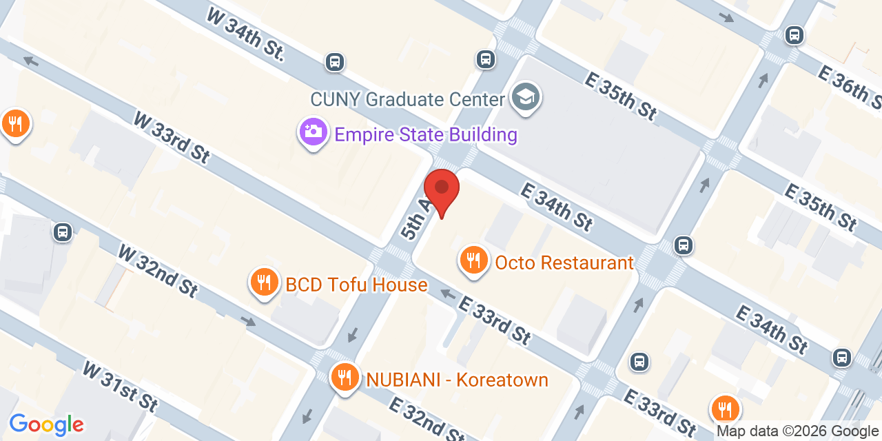 Map showing the location of 347 5th Ave, New York, NY 10016